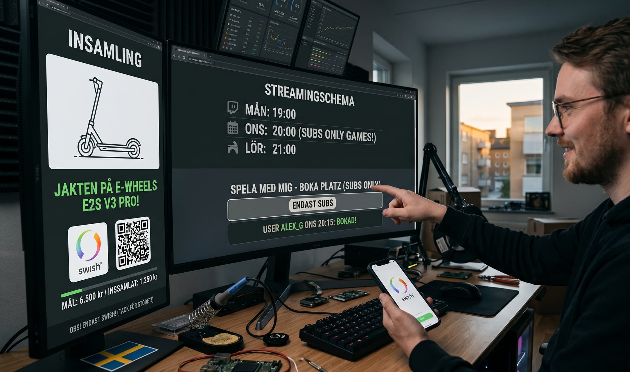 Schemat är live, boka in er och jakten på en E-wheels