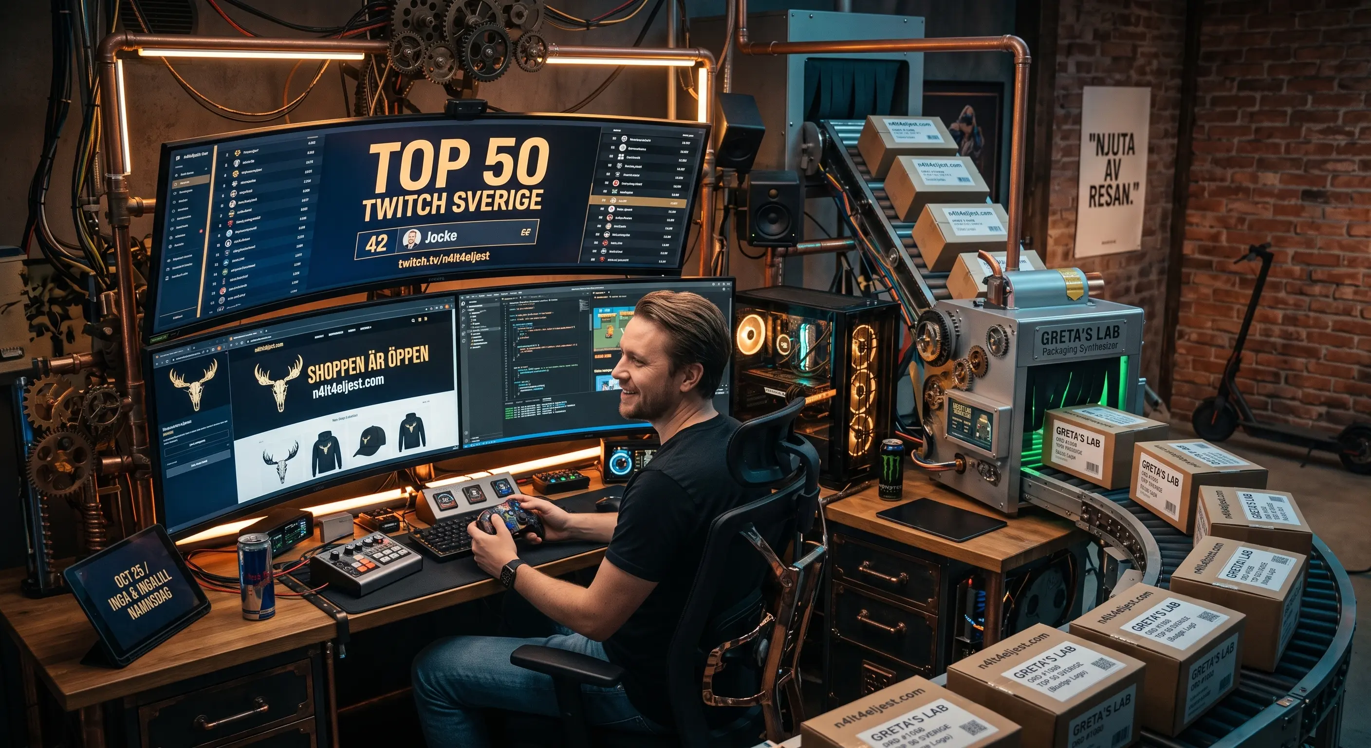 Shoppen är öppen och paketen rullar ut! Plus: Topp 54 på Twitch!